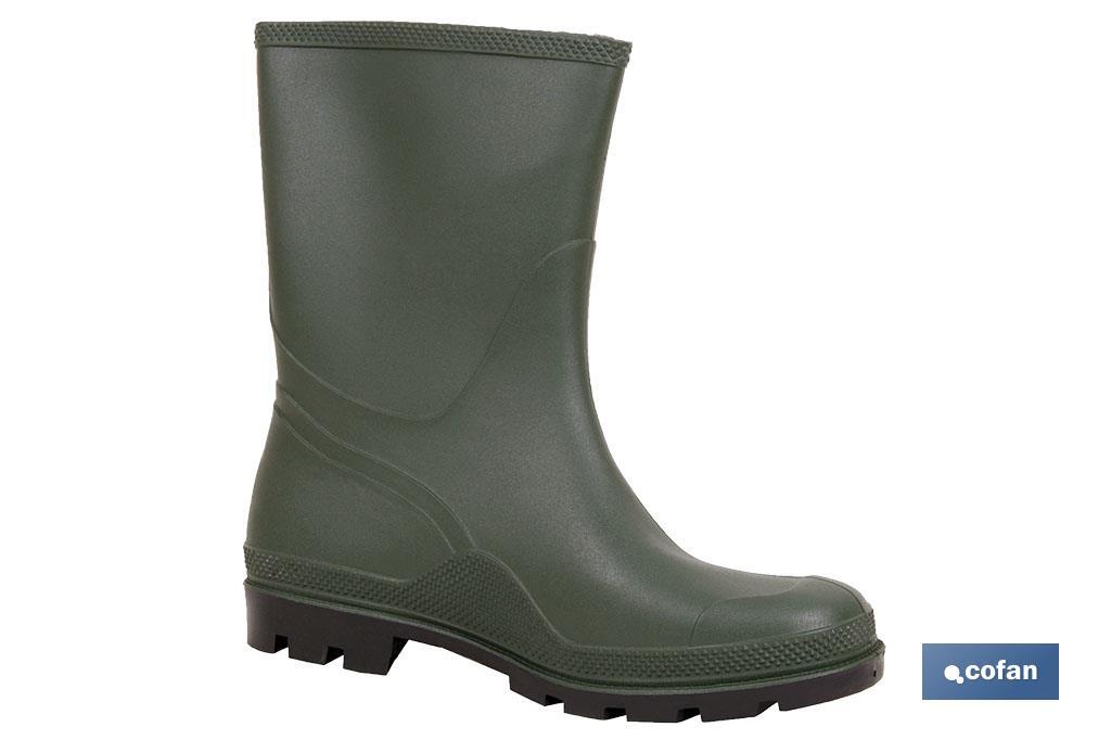 BOTA PVC VERDE MEDIA CAÑA TALLA 41