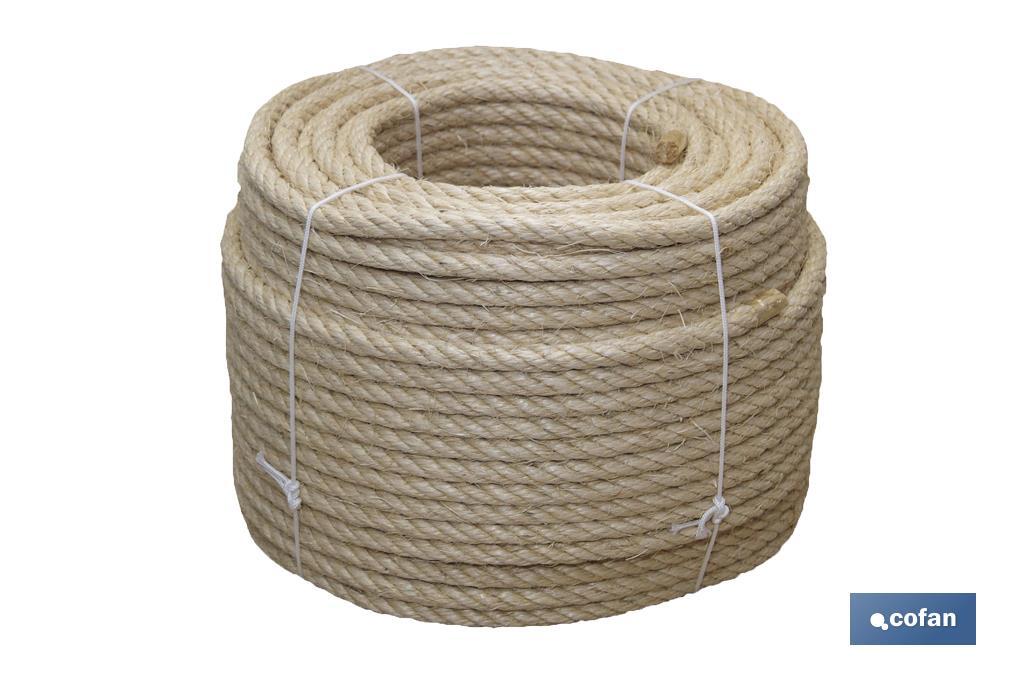 CUERDA SISAL 4 CABOS 6 MM 200 MTS NATURAL