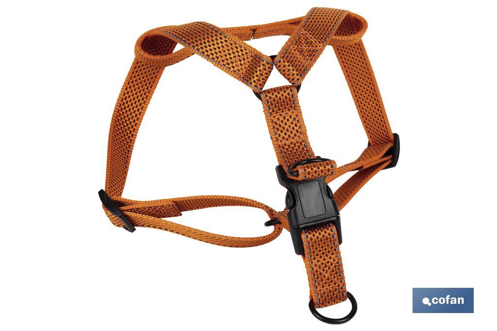 ARNES PARA PERROS REFLECTANTE NARANJA REINA 2,5X50-70CM (PACK: 1 UDS)
