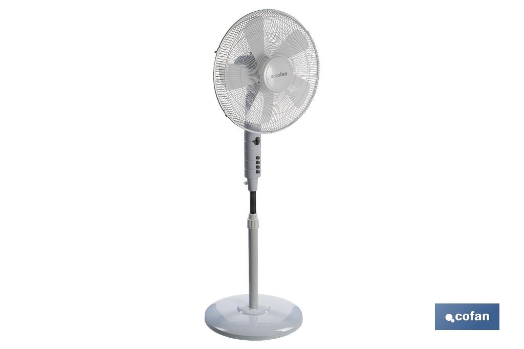 VENTILADOR  5 PALAS TEMPORIZADOR 55W MODELO ÁBREGO BLANCO (PACK: 1 UDS)