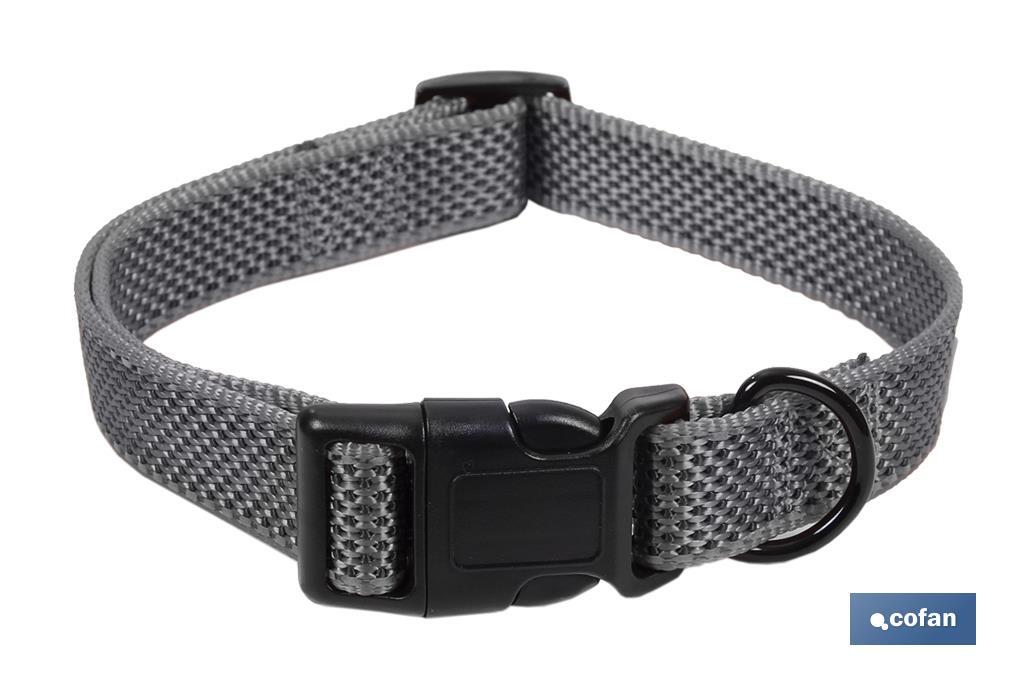 COLLAR PARA PERROS  REFLECTANTE GRIS DAMA 1,5X30-45CM (PACK: 1 UDS)