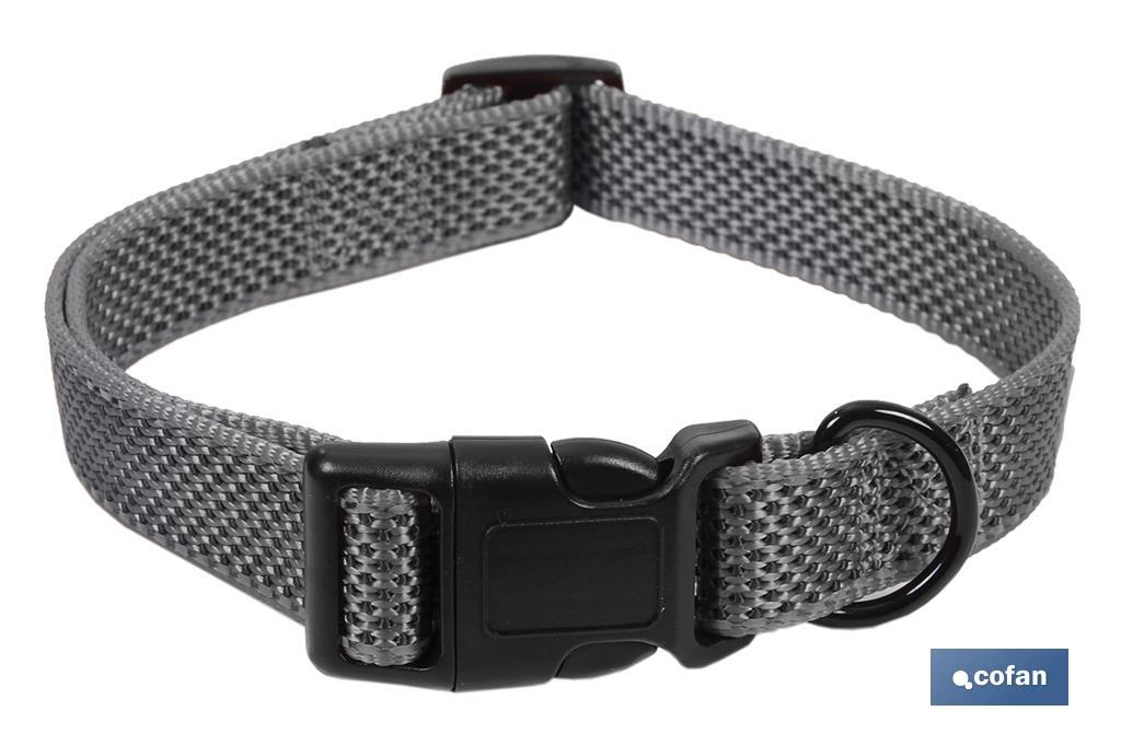 COLLAR PARA PERROS REFLECTANTE GRIS DAMA 2,5X40-55CM (PACK: 1 UDS)