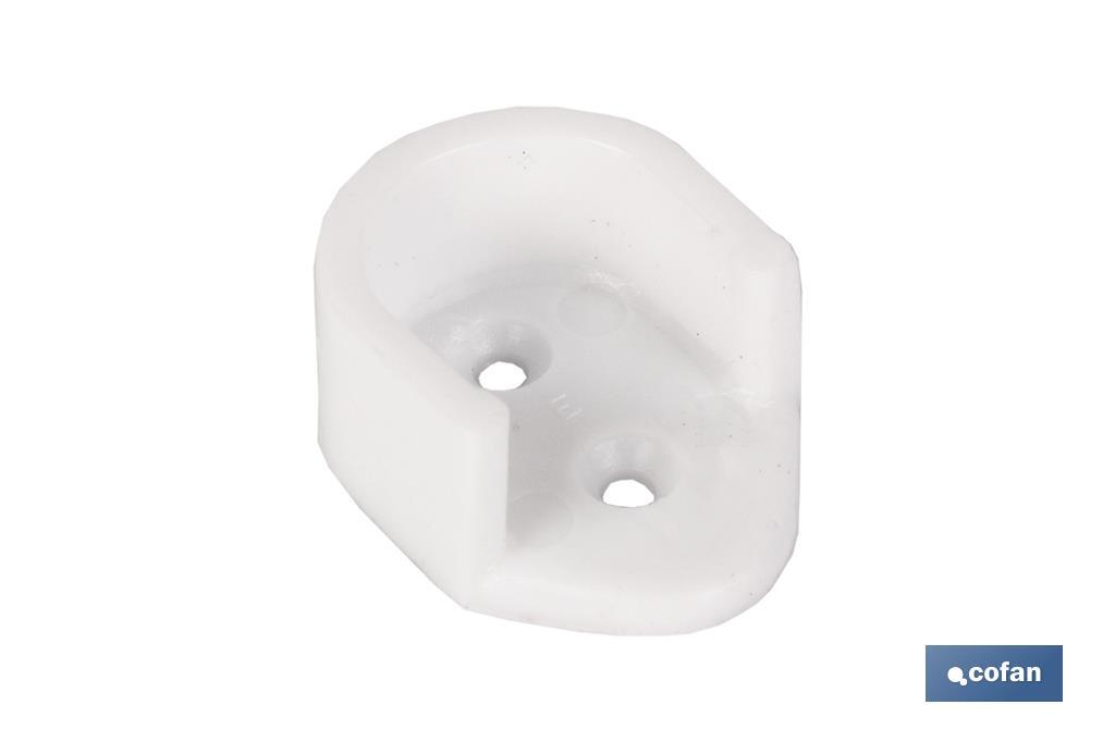 BLÍSTER DE 2 UDS. SOPORTE MARRÓN PARA BARRA DE ARMARIO VENTA UNITARIA (PACK: 1 UDS)