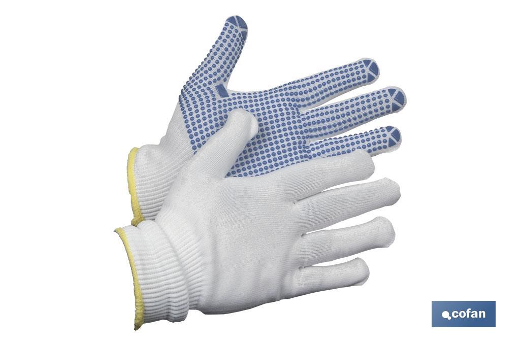 Guantes de Nylon (Con Puntos de PVC)