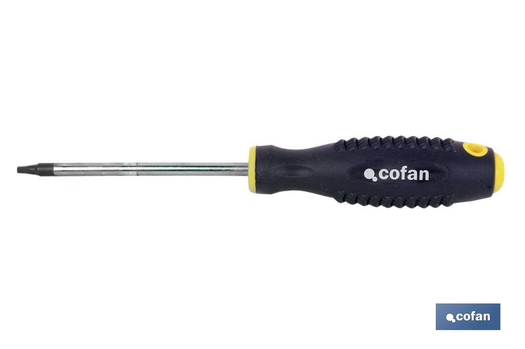 Destornillador Torx inviolable DIN 50150 | Modelo Confort Plus | Medidas de huella desde T-6 hasta T-40