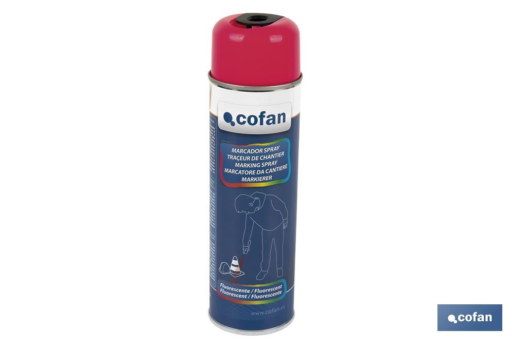 Spray Marcador Fluorescente de Obra | Varios Colores | Envase 500 ml