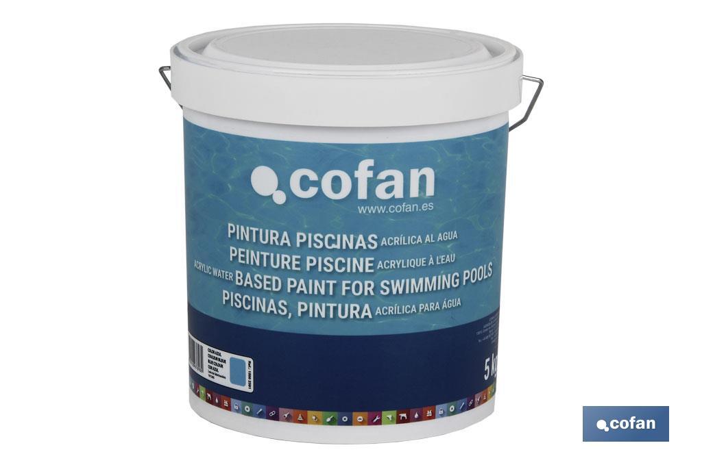 Pintura al agua para piscinas | Resistente a productos de limpieza | Previene la formación de algas