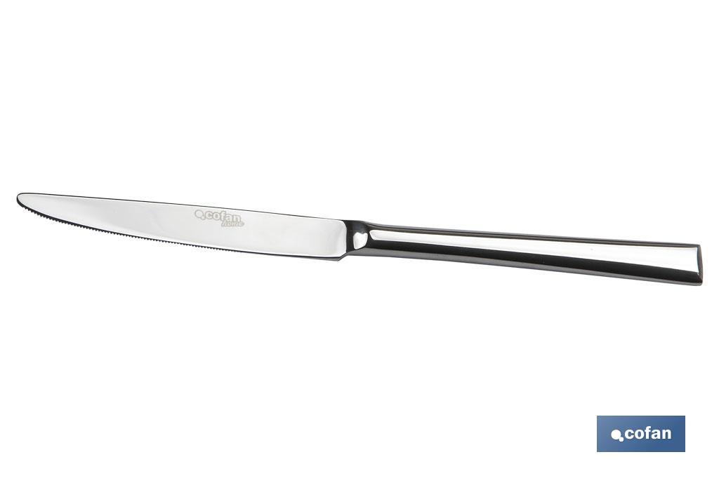 Pack de Cuchillos de mesa | Modelo Bari | Blíster o Pack | Fabricado en Acero Inox. 18/10 | Longitud 23,2 cm