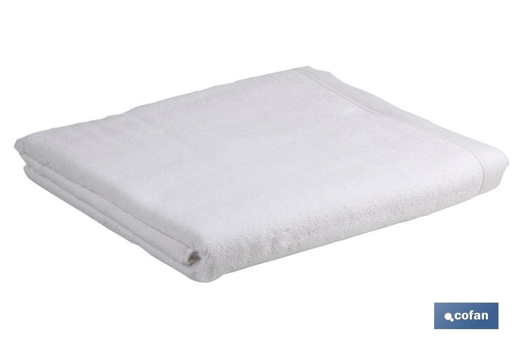 Toalla de ducha en Color Blanco | Modelo Paloma | 100 % algodón | Gramaje 580 g/m² | Medidas 70 x 140 cm