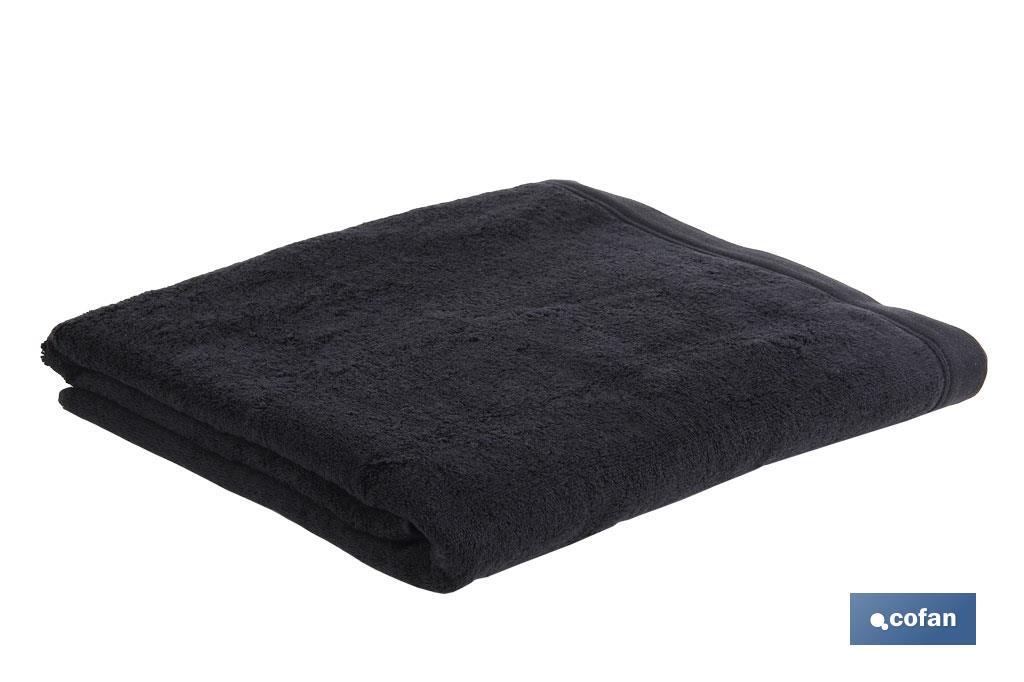 Toalla de Baño | Modelo Brillante | Color Negro | 100 % Algodón | Gramaje 580 g/m² | Medidas 100 x 150 cm